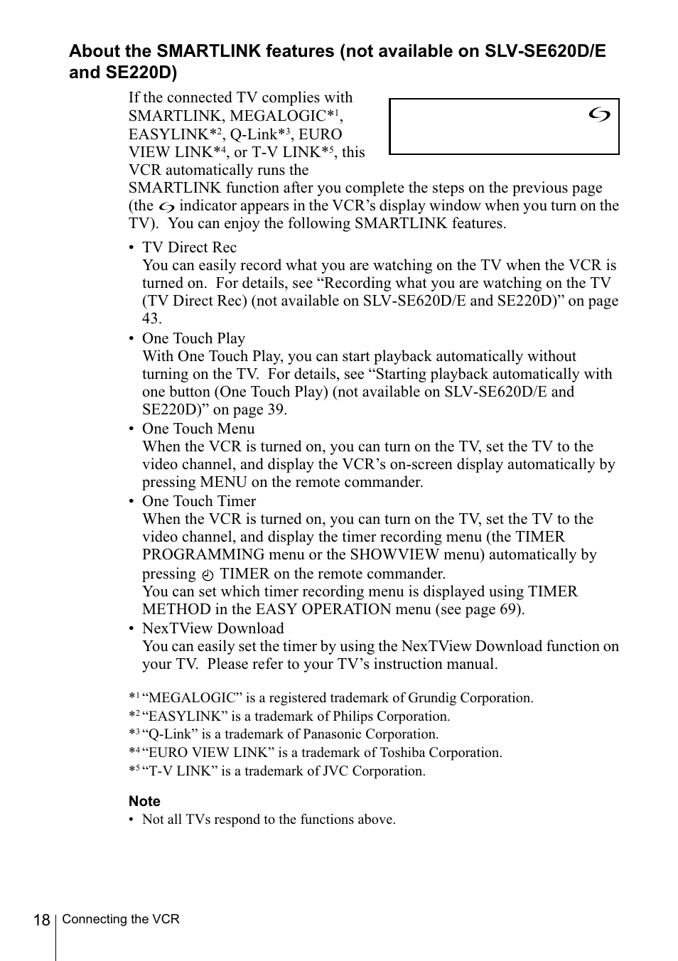 Sony SLV-SE220D User Manual | Page 18 / 80