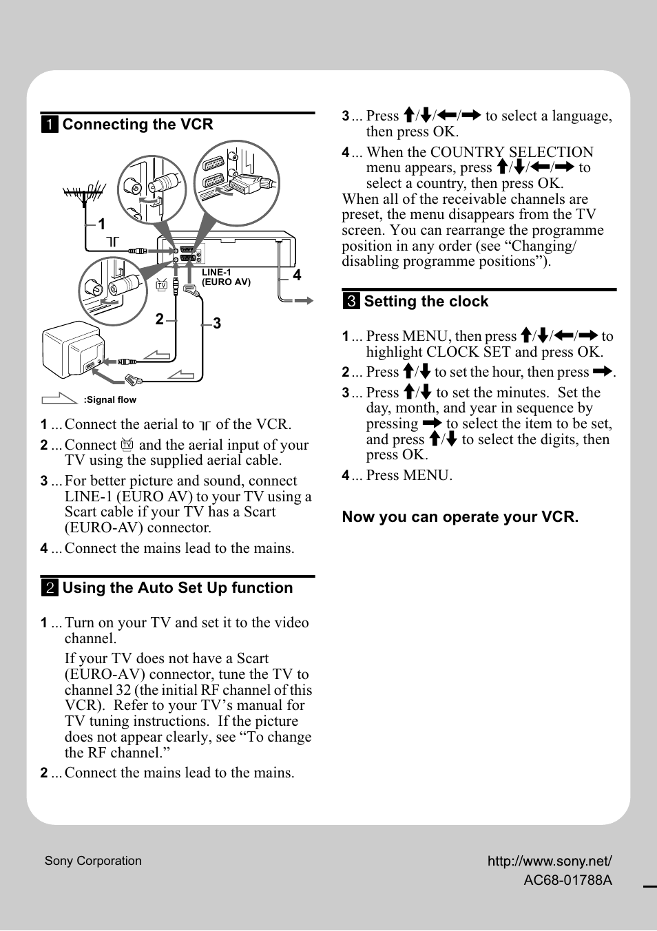 Quick start guide | Sony SLV-SE220D User Manual | Page 80 / 80