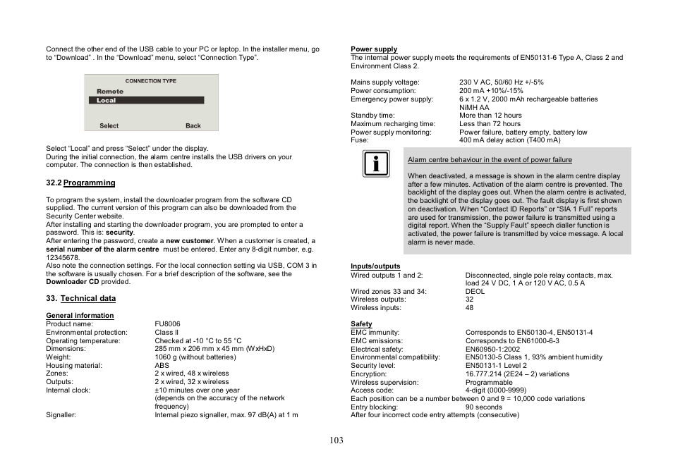 ABUS FU8007 Secvest 2WAY Base Kit Installation User Manual | Page 103 / 106
