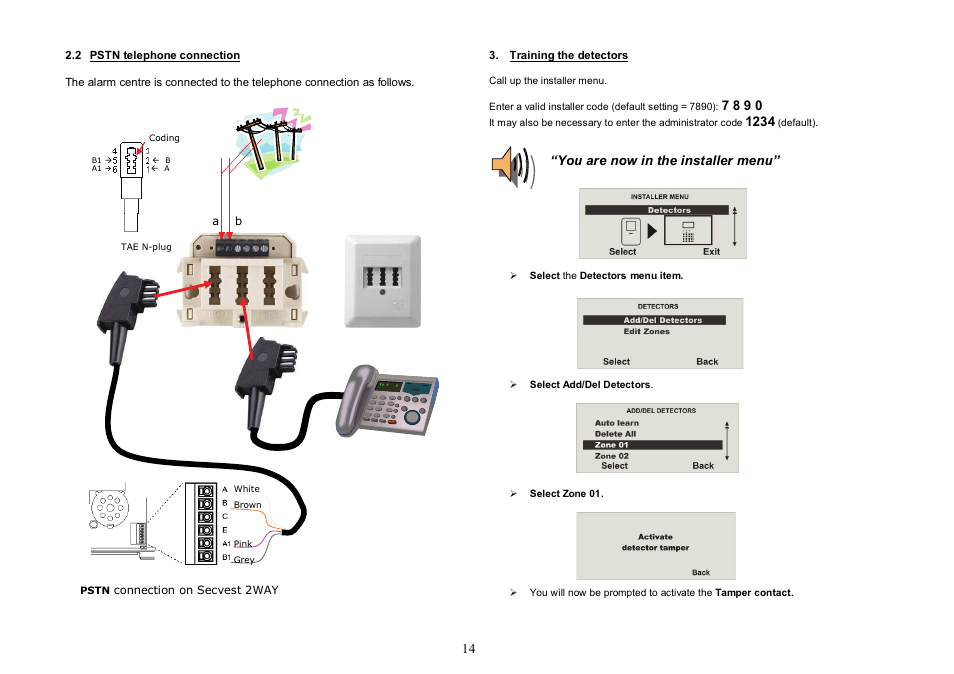 ABUS FU8007 Secvest 2WAY Base Kit Installation User Manual | Page 14 / 106