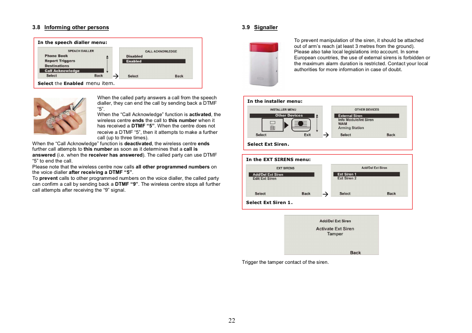 ABUS FU8007 Secvest 2WAY Base Kit Installation User Manual | Page 22 / 106
