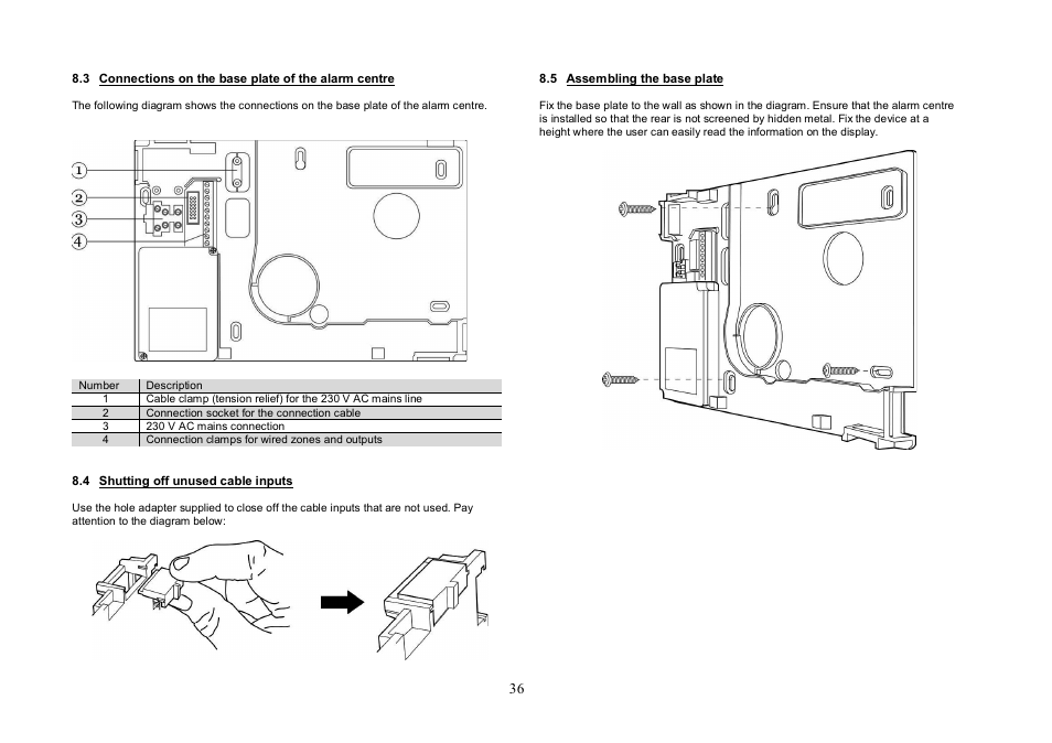 ABUS FU8007 Secvest 2WAY Base Kit Installation User Manual | Page 36 / 106