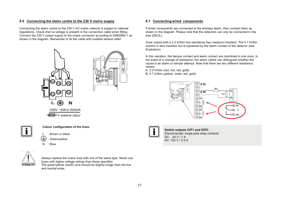 ABUS FU8007 Secvest 2WAY Base Kit Installation User Manual | Page 37 / 106