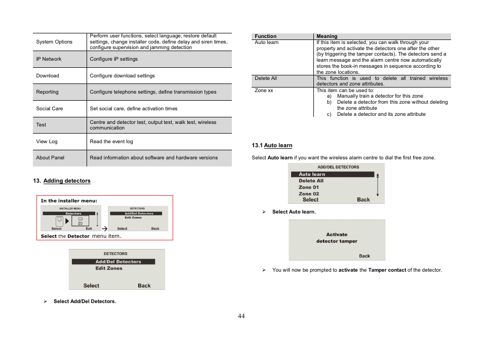 ABUS FU8007 Secvest 2WAY Base Kit Installation User Manual | Page 44 / 106
