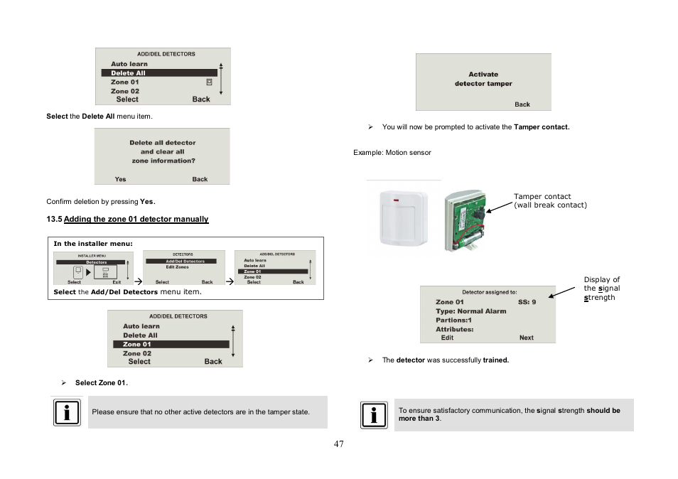ABUS FU8007 Secvest 2WAY Base Kit Installation User Manual | Page 47 / 106