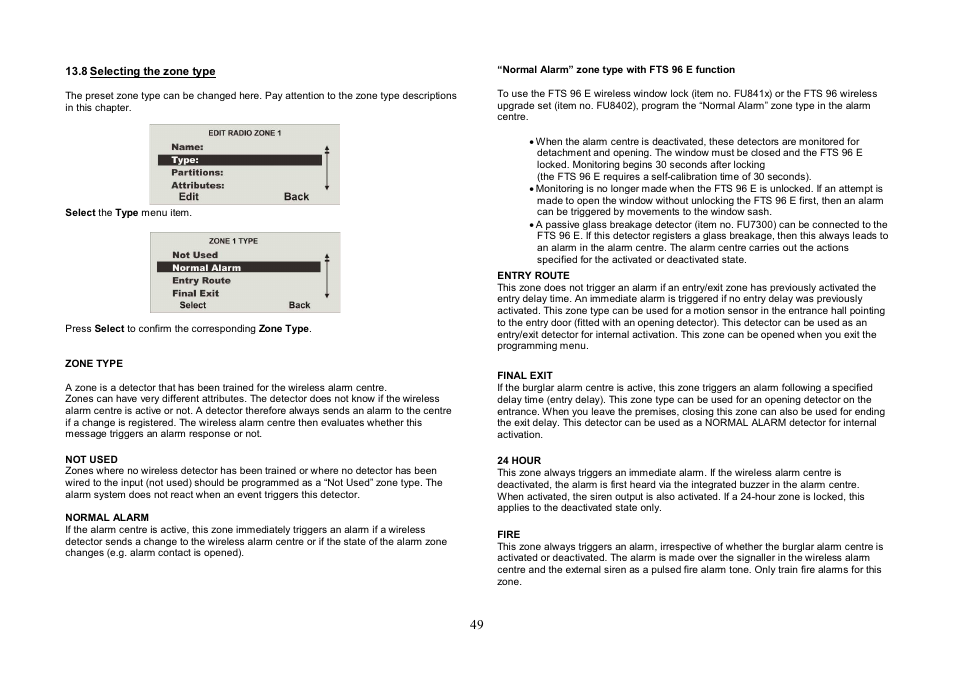 ABUS FU8007 Secvest 2WAY Base Kit Installation User Manual | Page 49 / 106