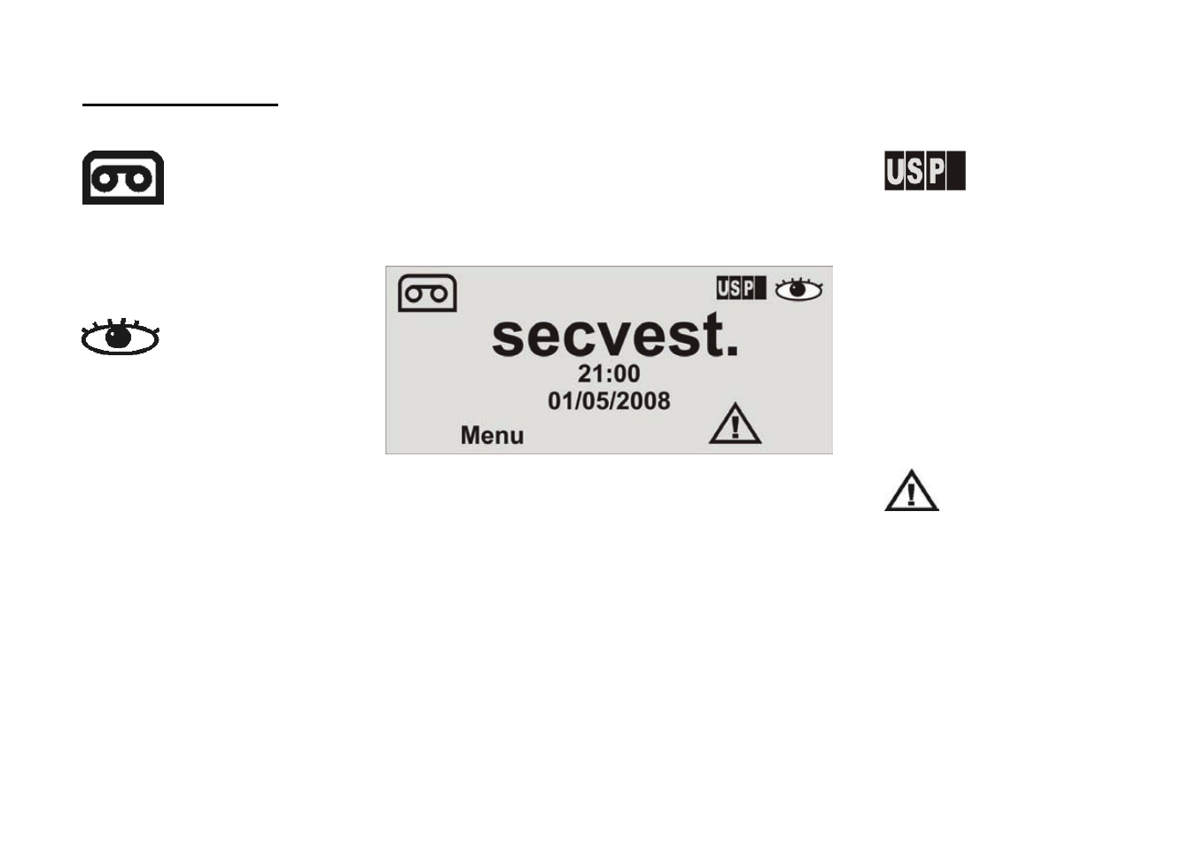 Graphic display, Menu | ABUS FU8007 Secvest 2WAY Base Kit Operating instructions User Manual | Page 6 / 48
