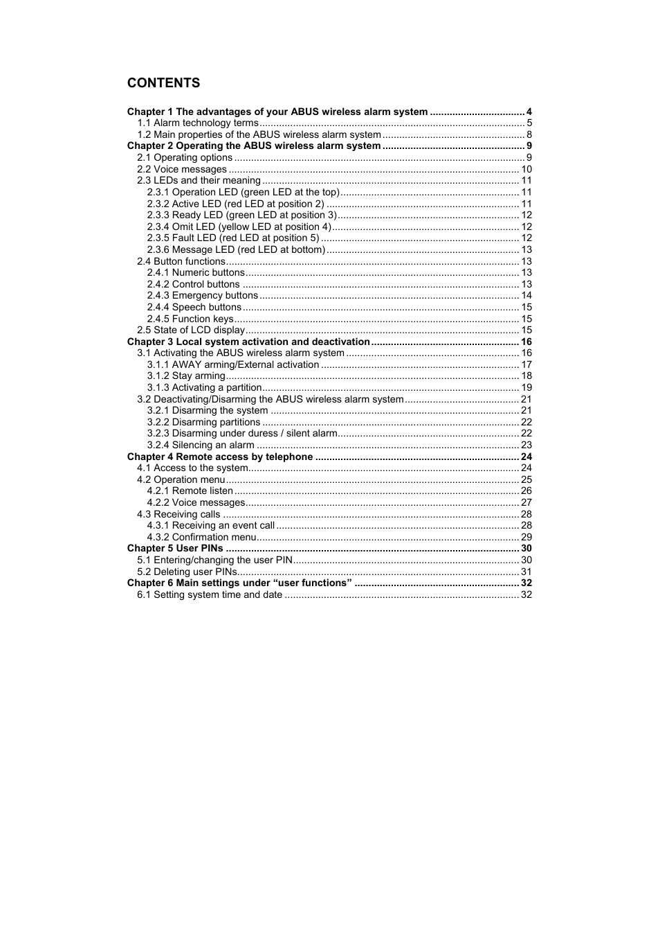 ABUS FU9001 Privest Wireless Alarm Base Set Operating instructions User Manual | Page 3 / 56