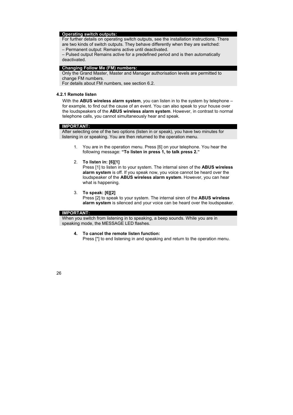 ABUS FU9001 Privest Wireless Alarm Base Set Operating instructions User Manual | Page 30 / 56