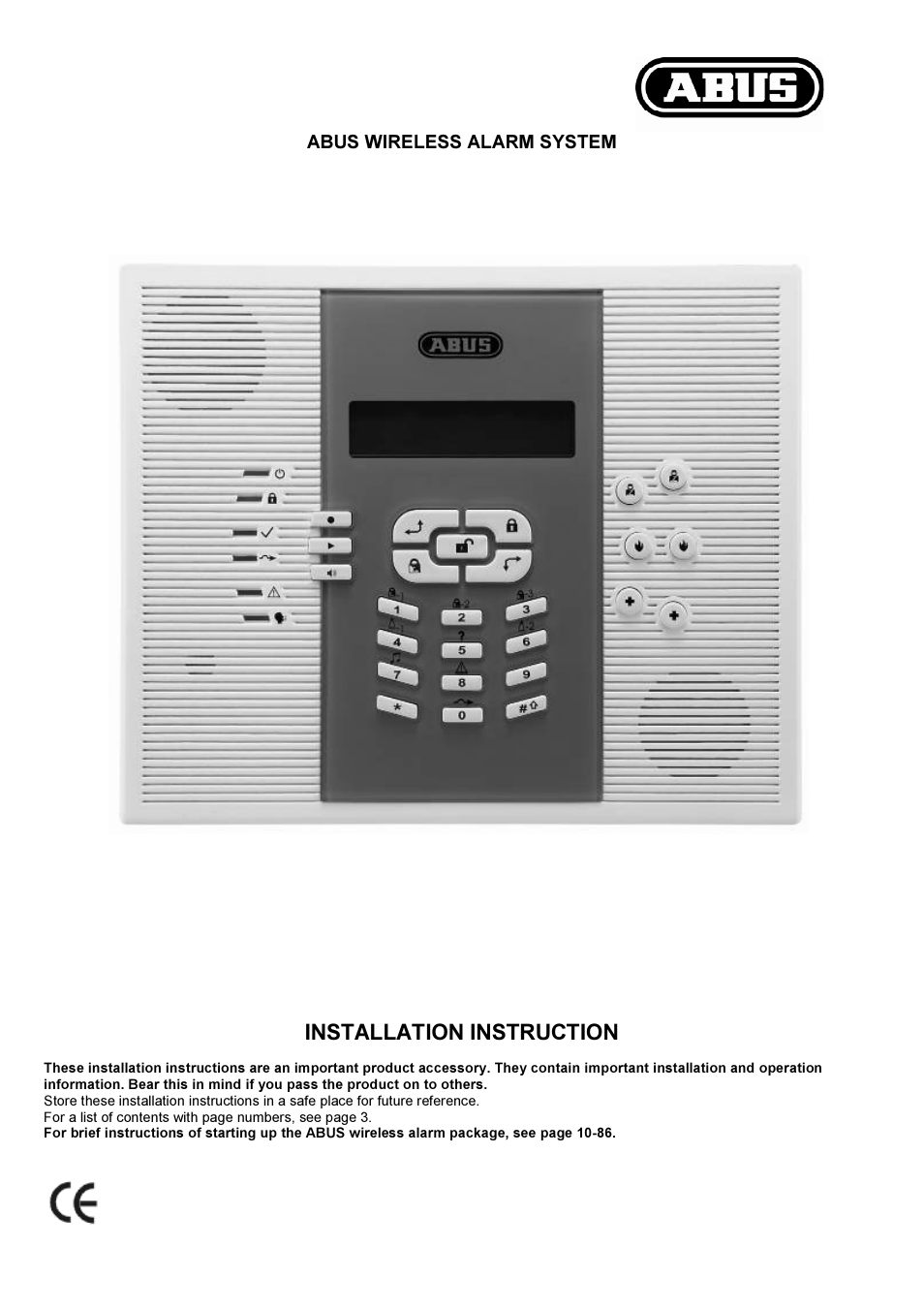 ABUS FU9001 Privest Wireless Alarm Base Set Installation User Manual | 96 pages