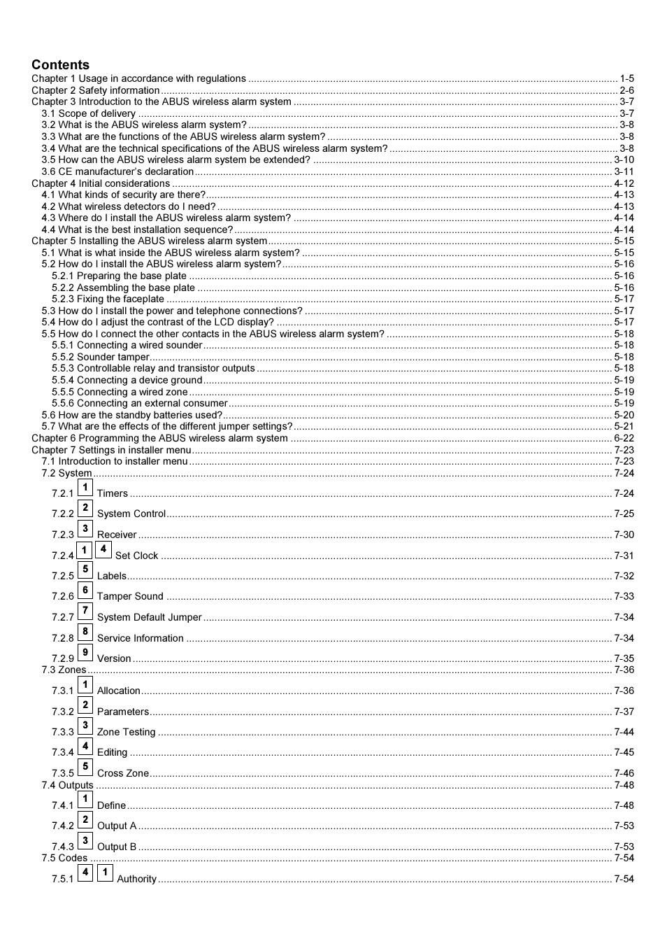 ABUS FU9001 Privest Wireless Alarm Base Set Installation User Manual | Page 3 / 96