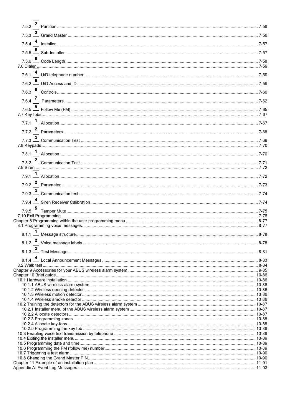 ABUS FU9001 Privest Wireless Alarm Base Set Installation User Manual | Page 4 / 96
