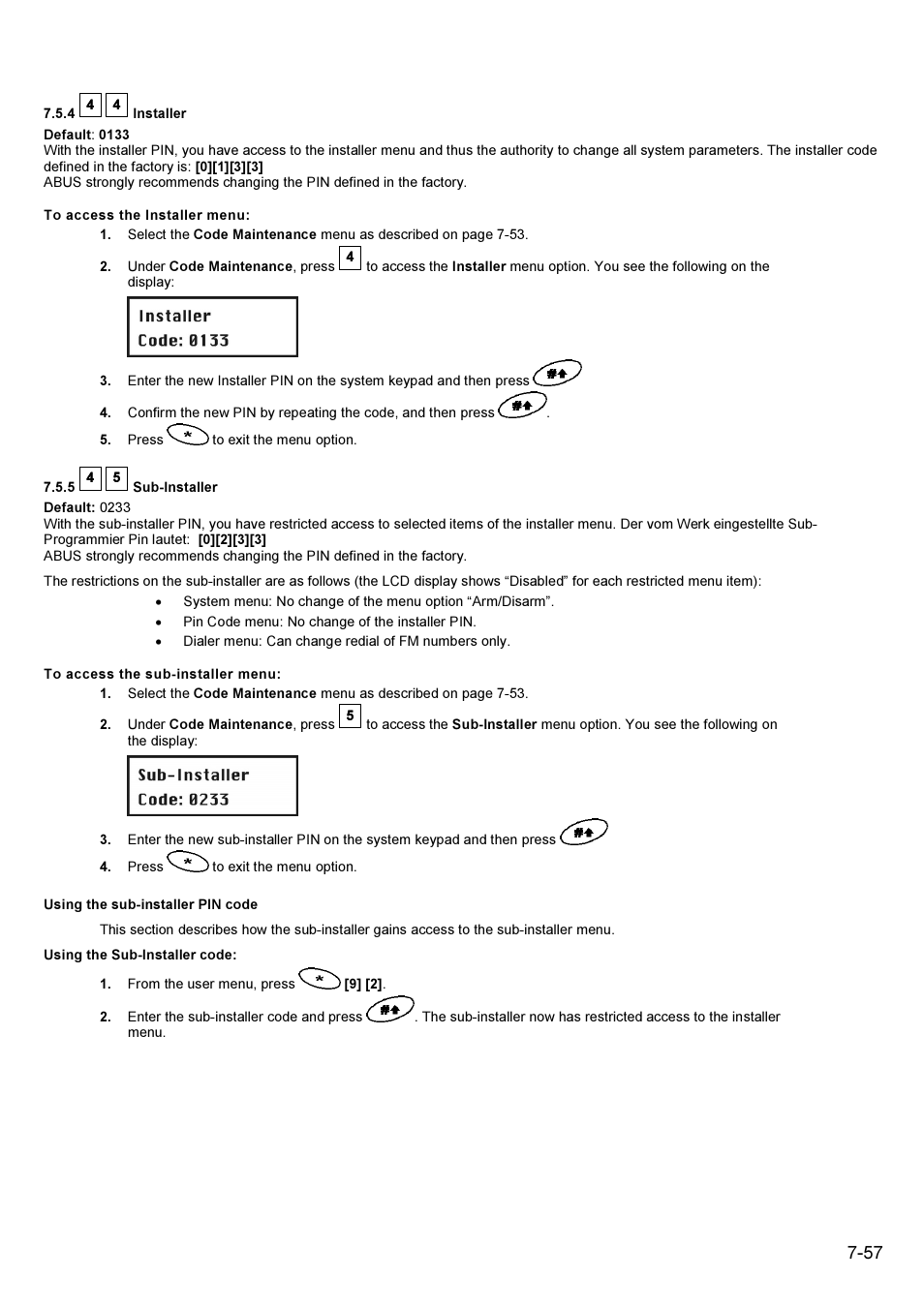 ABUS FU9001 Privest Wireless Alarm Base Set Installation User Manual | Page 57 / 96
