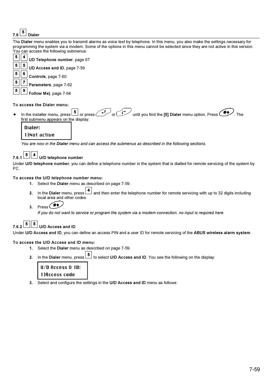 ABUS FU9001 Privest Wireless Alarm Base Set Installation User Manual | Page 59 / 96