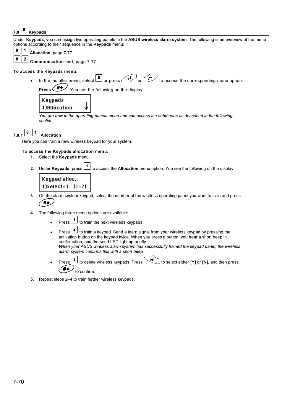 ABUS FU9001 Privest Wireless Alarm Base Set Installation User Manual | Page 70 / 96