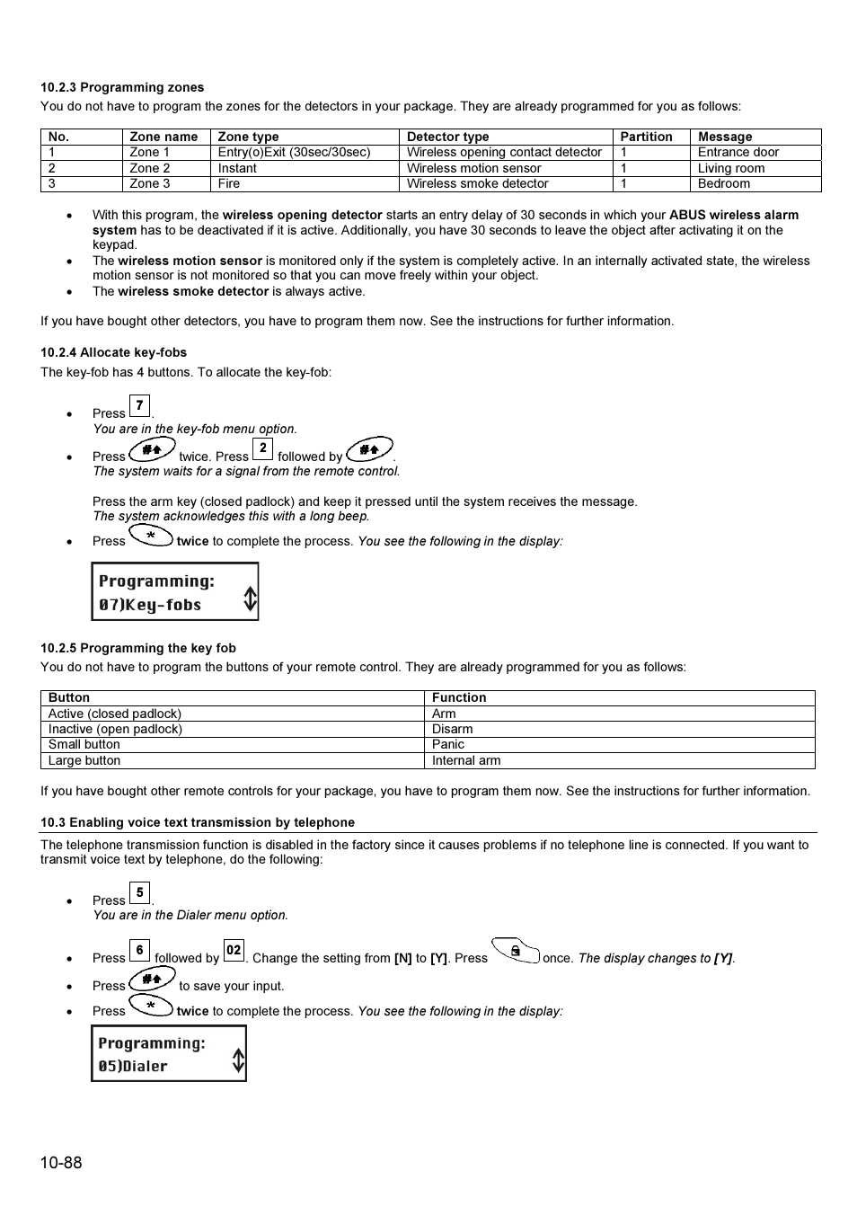 ABUS FU9001 Privest Wireless Alarm Base Set Installation User Manual | Page 88 / 96