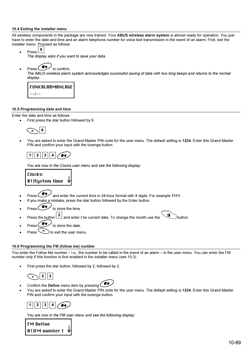 ABUS FU9001 Privest Wireless Alarm Base Set Installation User Manual | Page 89 / 96