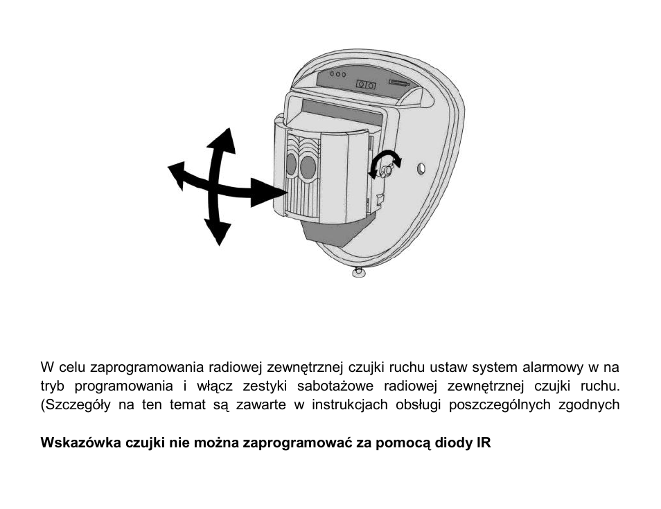 Programowanie | ABUS FUBW50021 Secvest wireless outdoor motion detector User Manual | Page 104 / 110