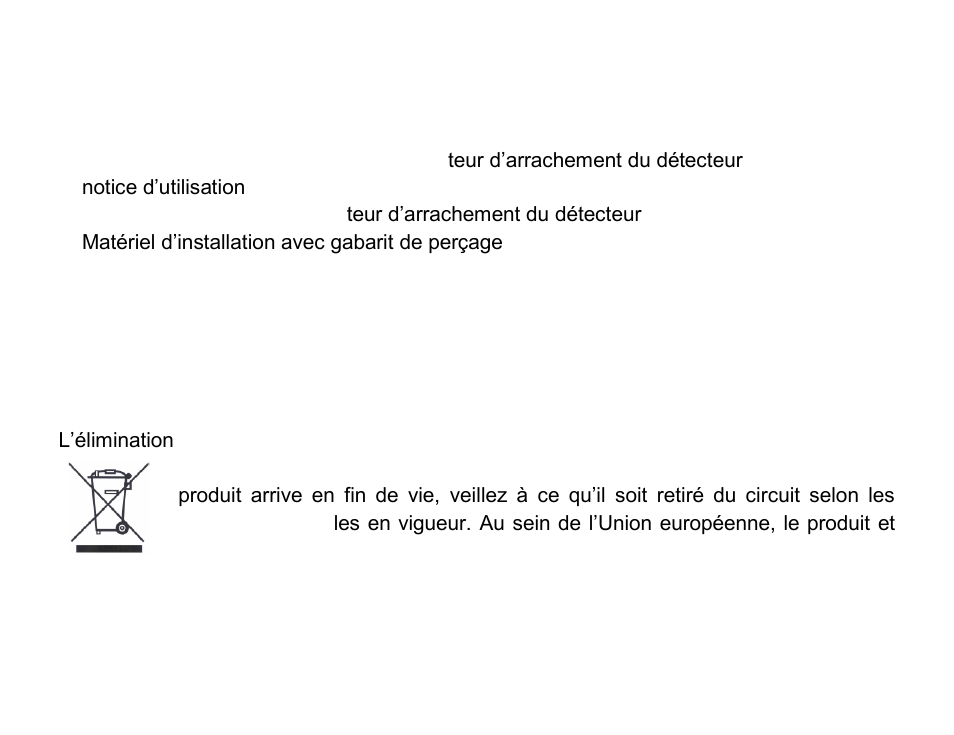 Contenu de la livraison, Élimination des déchets | ABUS FUBW50021 Secvest wireless outdoor motion detector User Manual | Page 41 / 110