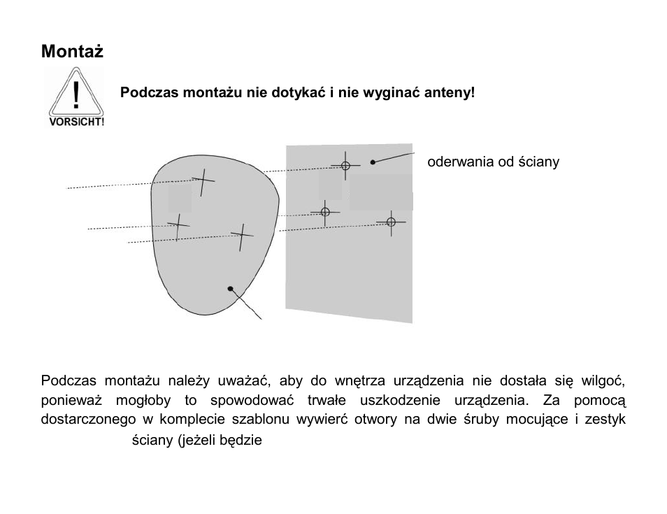 Montaż | ABUS FUBW50021 Secvest wireless outdoor motion detector User Manual | Page 97 / 110