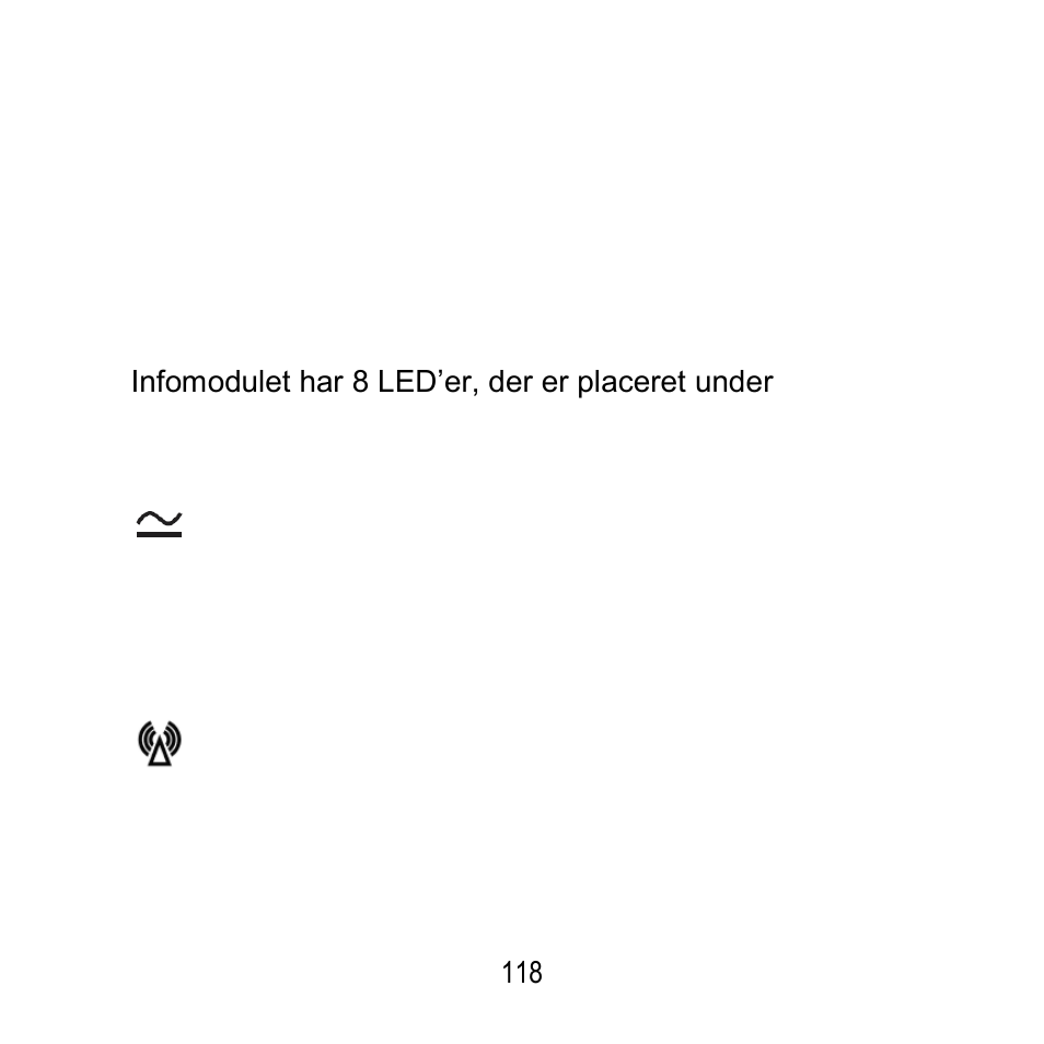 Leveringsomfang 5. visninger og betjeningselement, Leveringsomfang, Visninger og betjeningselement | ABUS FU8200 Secvest 2WAY Wireless Info Module User Manual | Page 118 / 155