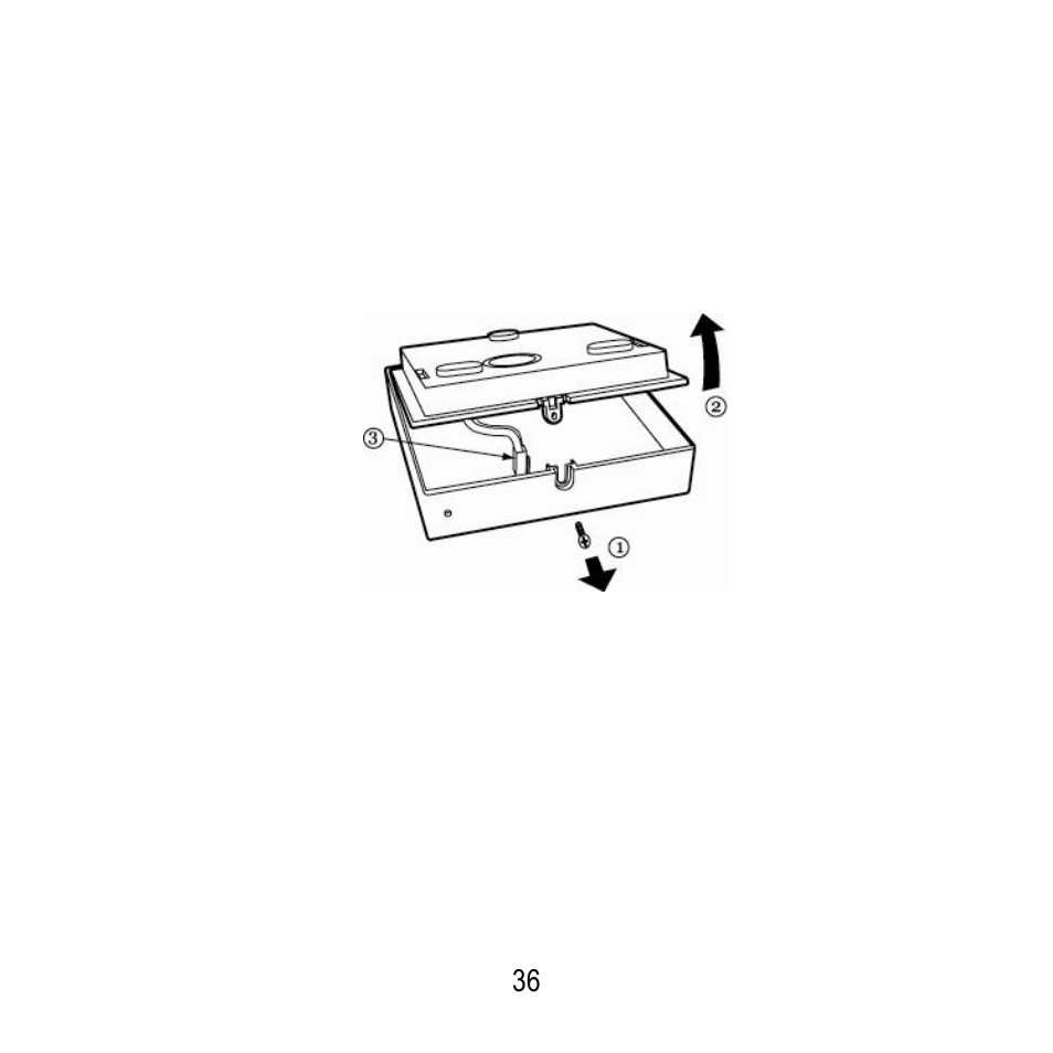 Opening the housing | ABUS FU8200 Secvest 2WAY Wireless Info Module User Manual | Page 36 / 155