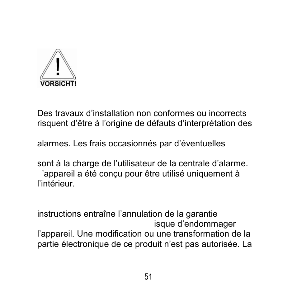 Consignes de sécurité | ABUS FU8200 Secvest 2WAY Wireless Info Module User Manual | Page 51 / 155