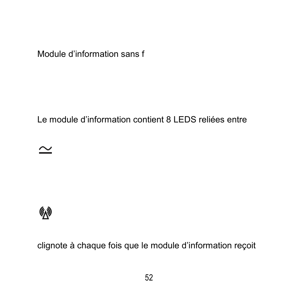 Contenu de la livraison 5. affichage et commande, Contenu de la livraison, Affichage et commande | ABUS FU8200 Secvest 2WAY Wireless Info Module User Manual | Page 52 / 155