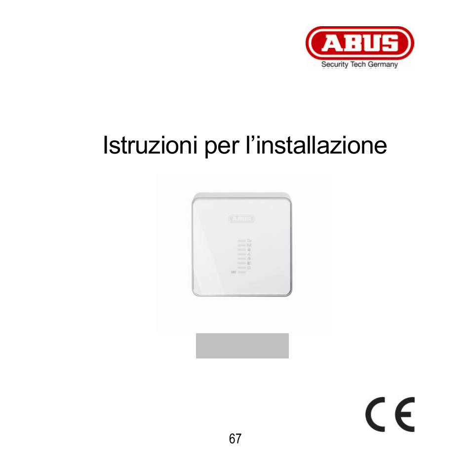 Modulo radio info, Istruzioni per l’installazione | ABUS FU8200 Secvest 2WAY Wireless Info Module User Manual | Page 67 / 155