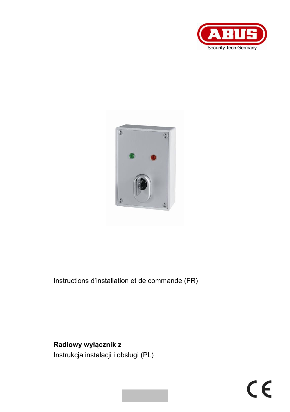 ABUS FUBE50060 Secvest 2WAY Wireless Key Switch User Manual | 130 pages