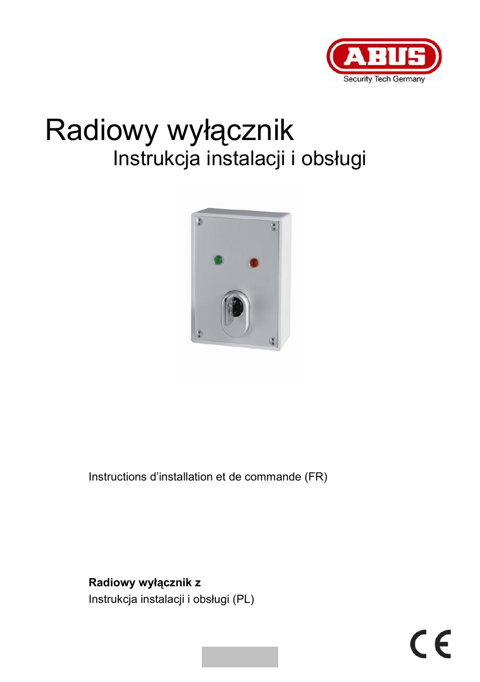 Radiowy wyłącznik z kluczem, Instrukcja instalacji i obsługi | ABUS FUBE50060 Secvest 2WAY Wireless Key Switch User Manual | Page 111 / 130