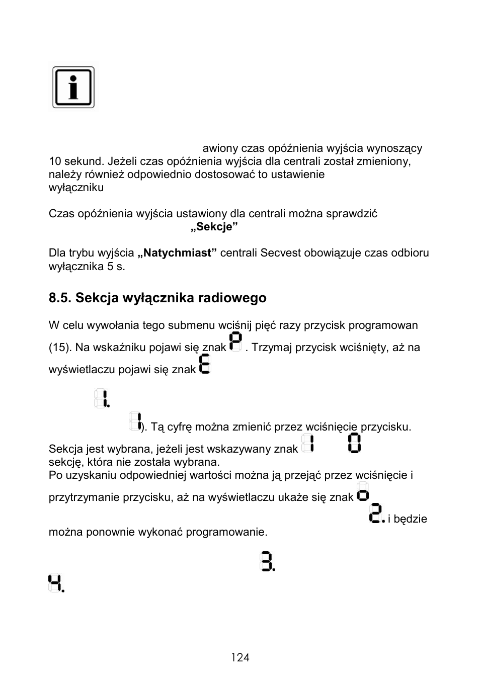 Sekcja wyłącznika radiowego z kluczem | ABUS FUBE50060 Secvest 2WAY Wireless Key Switch User Manual | Page 124 / 130