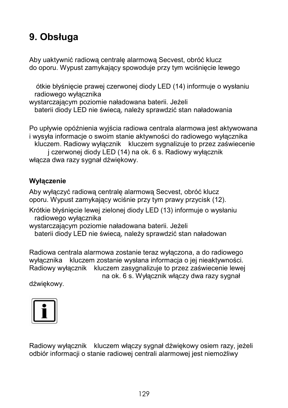 Obsługa | ABUS FUBE50060 Secvest 2WAY Wireless Key Switch User Manual | Page 129 / 130