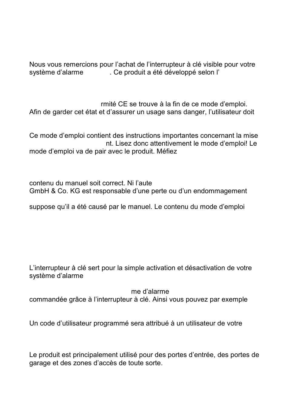 Préface, Utilisation conforme aux prescriptions | ABUS FUBE50060 Secvest 2WAY Wireless Key Switch User Manual | Page 40 / 130