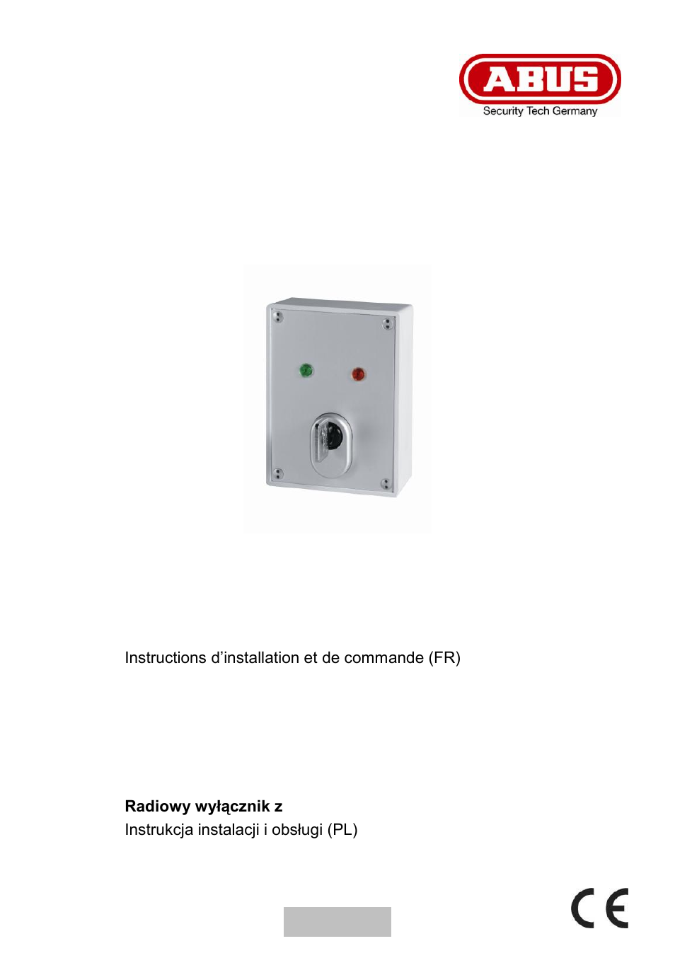 Interruttore a chiave via radio, Istruzioni di installazione e per l'uso | ABUS FUBE50060 Secvest 2WAY Wireless Key Switch User Manual | Page 57 / 130