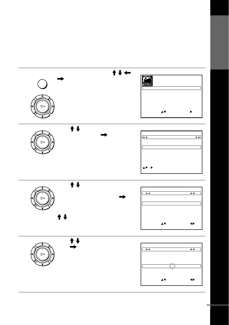 Changing the station names, Press m/m to highlight manual set up, then press, Press m/m to highlight name, then press | Ge tting star te d | Sony SLV-SE210G User Manual | Page 23 / 56