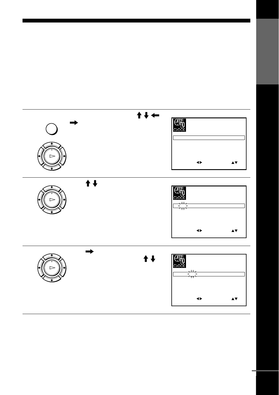 Setting the clock, N (25), Press m/m to set the hour | Ge tting star te d | Sony SLV-SE210G User Manual | Page 25 / 56