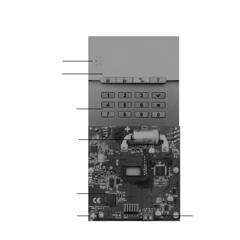Illustrations, Led d'état, Touches de fonction | Pavé de touches, Batterie lithium 3 v, Emetteur de signaux piezo, Contact anti-sabotage | ABUS FU8110 Secvest 2WAY Wireless Keypad User Manual | Page 26 / 71