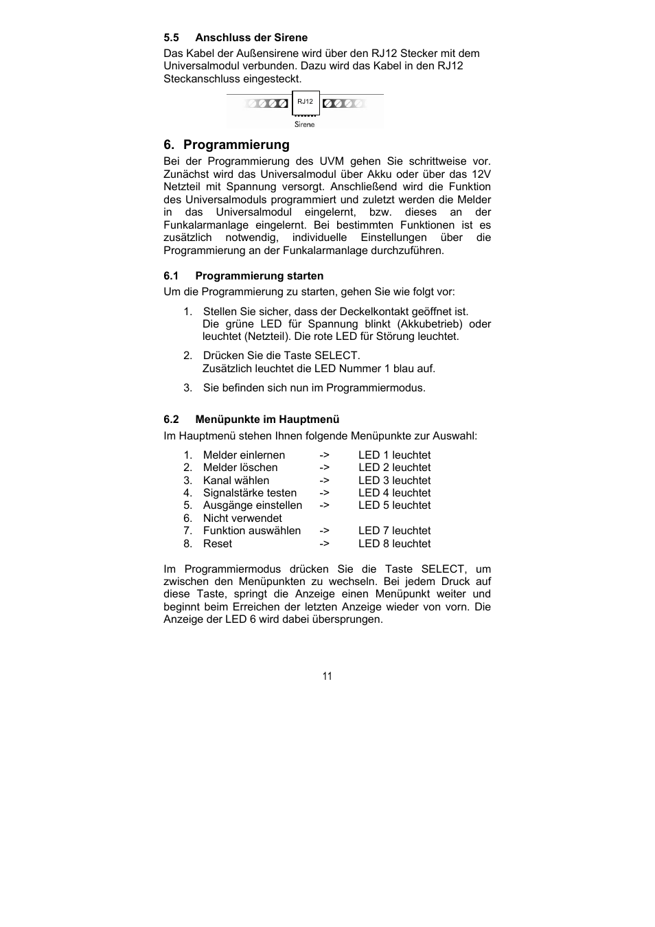 ABUS FU8211 Secvest 2WAY Wireless Universal Module User Manual | Page 11 / 220