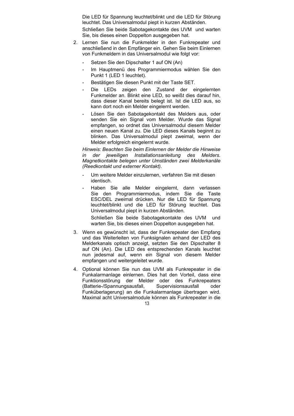 ABUS FU8211 Secvest 2WAY Wireless Universal Module User Manual | Page 13 / 220
