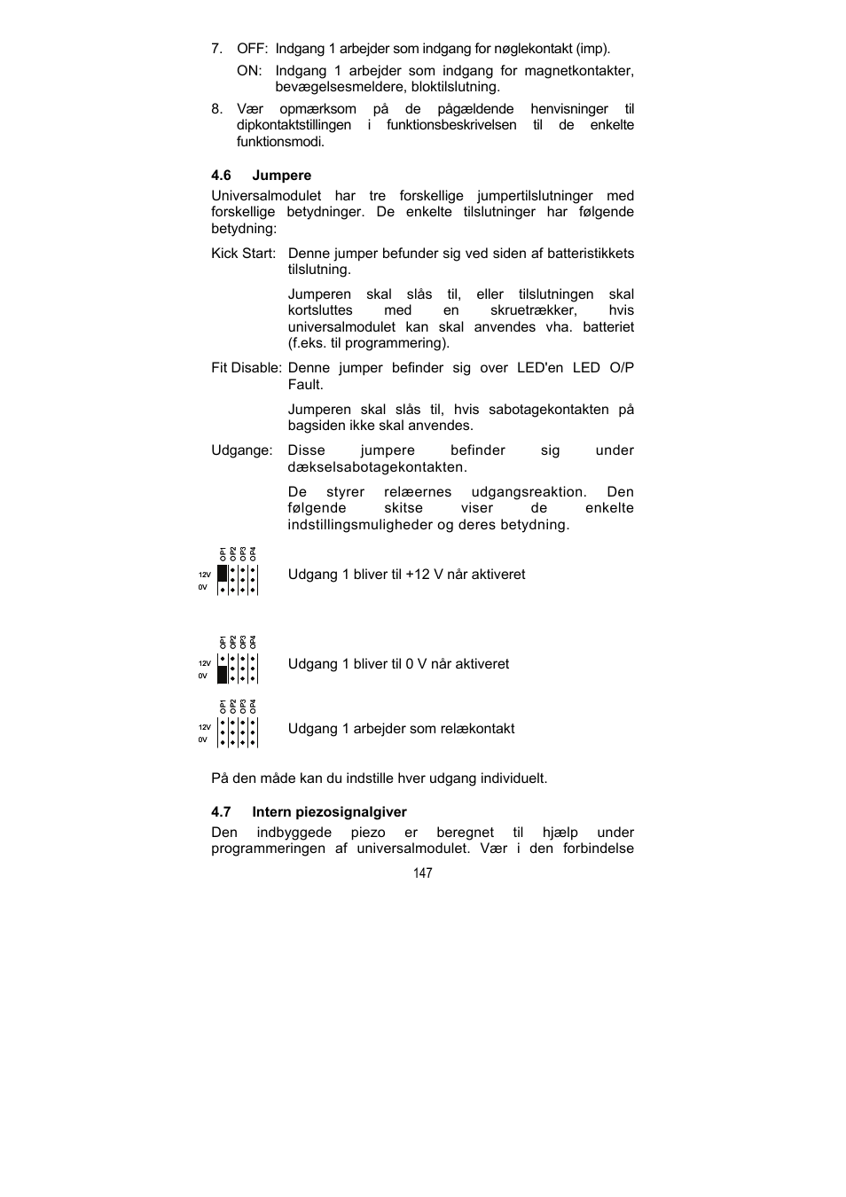 Udgang 1 bliver til 0 v når aktiveret | ABUS FU8211 Secvest 2WAY Wireless Universal Module User Manual | Page 163 / 220