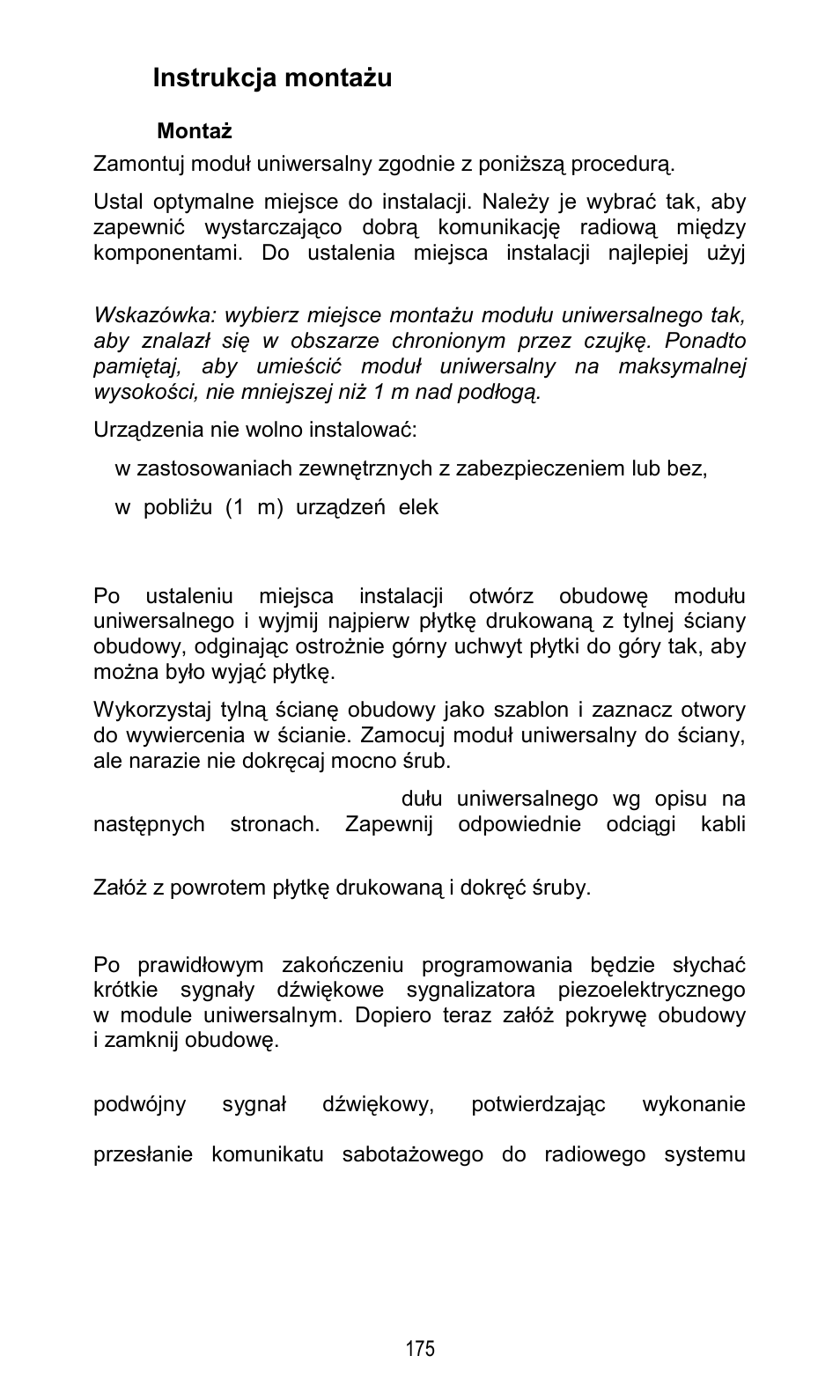 Instrukcja montażu, Montaż | ABUS FU8211 Secvest 2WAY Wireless Universal Module User Manual | Page 195 / 220