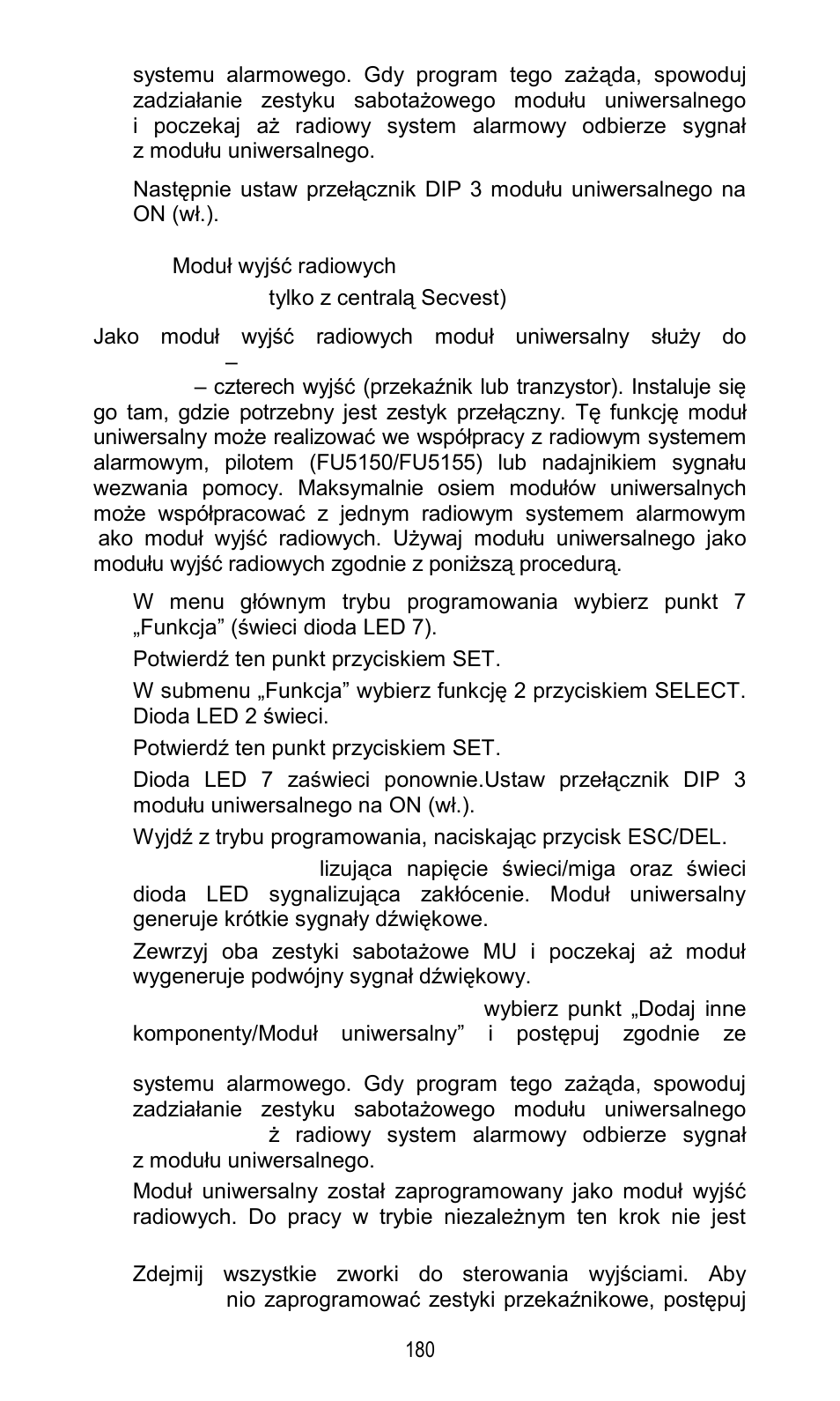 Moduł wyjść radiowych | ABUS FU8211 Secvest 2WAY Wireless Universal Module User Manual | Page 200 / 220