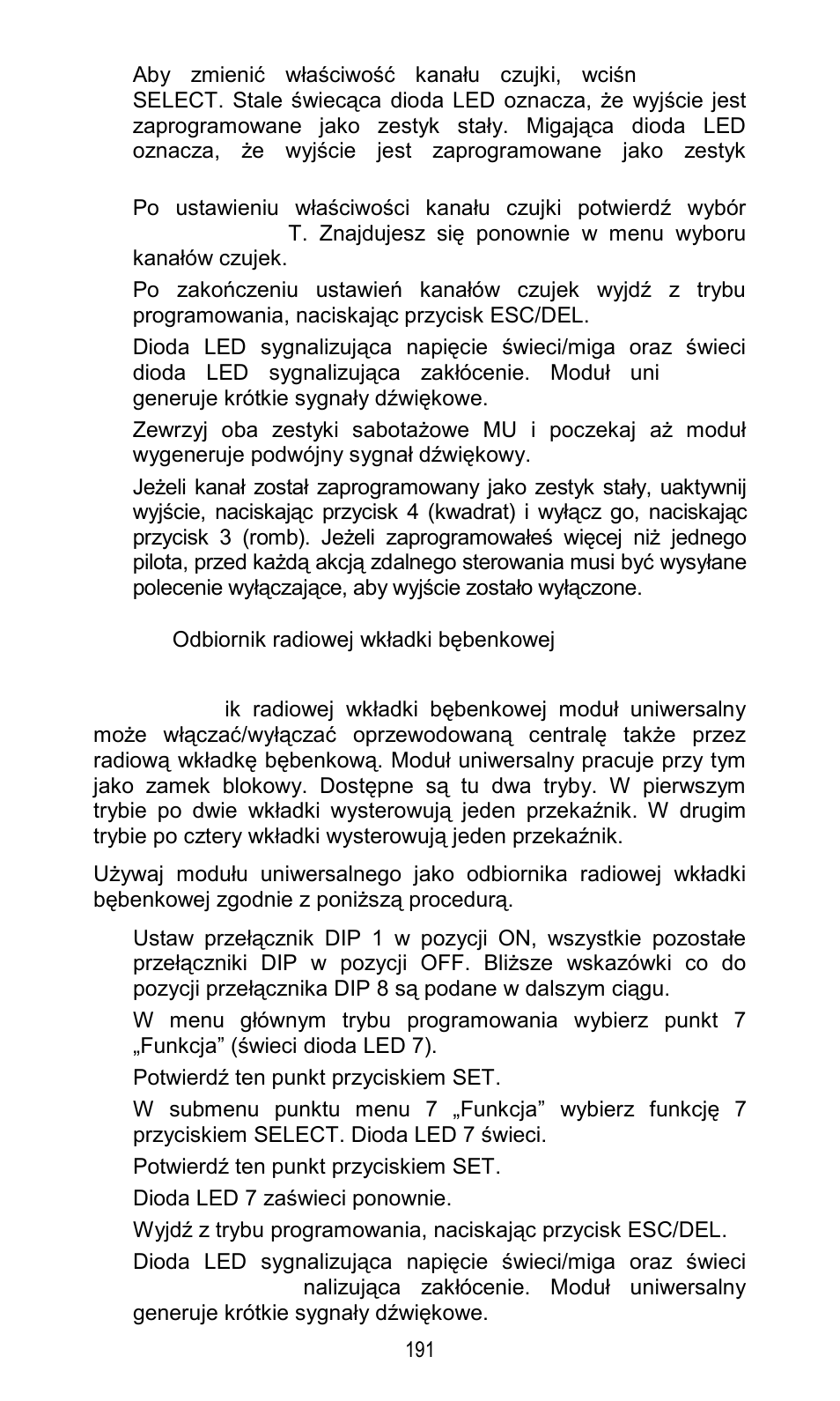 Odbiornik radiowej wkładki bębenkowej | ABUS FU8211 Secvest 2WAY Wireless Universal Module User Manual | Page 211 / 220