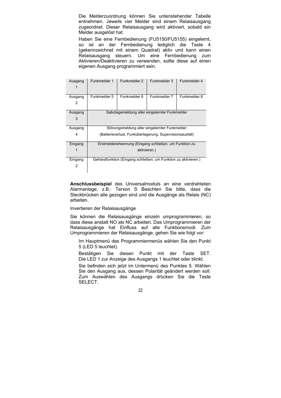 ABUS FU8211 Secvest 2WAY Wireless Universal Module User Manual | Page 22 / 220