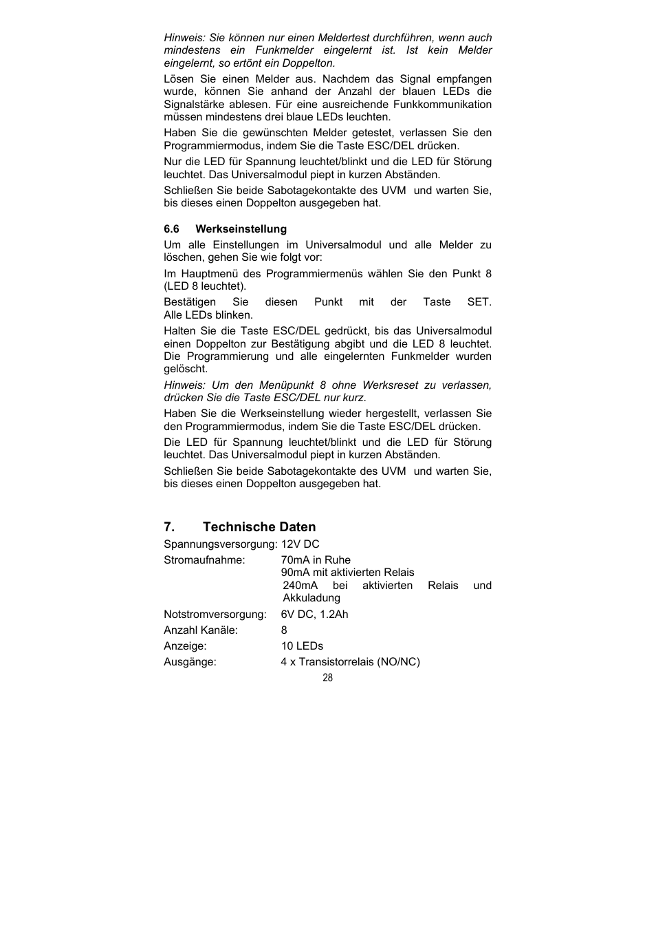 ABUS FU8211 Secvest 2WAY Wireless Universal Module User Manual | Page 28 / 220