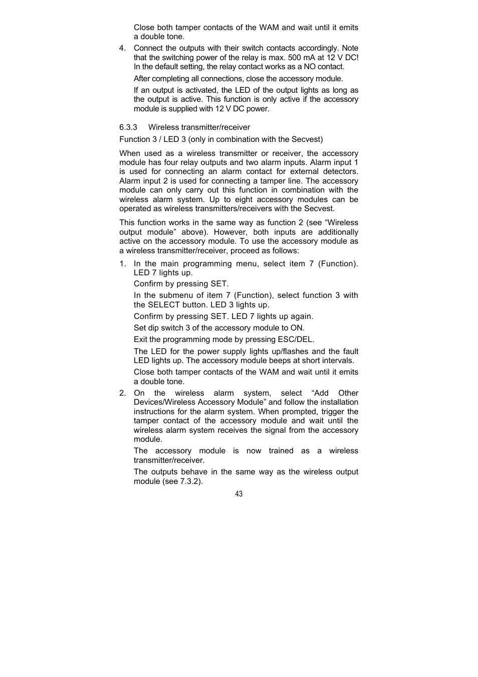 ABUS FU8211 Secvest 2WAY Wireless Universal Module User Manual | Page 47 / 220