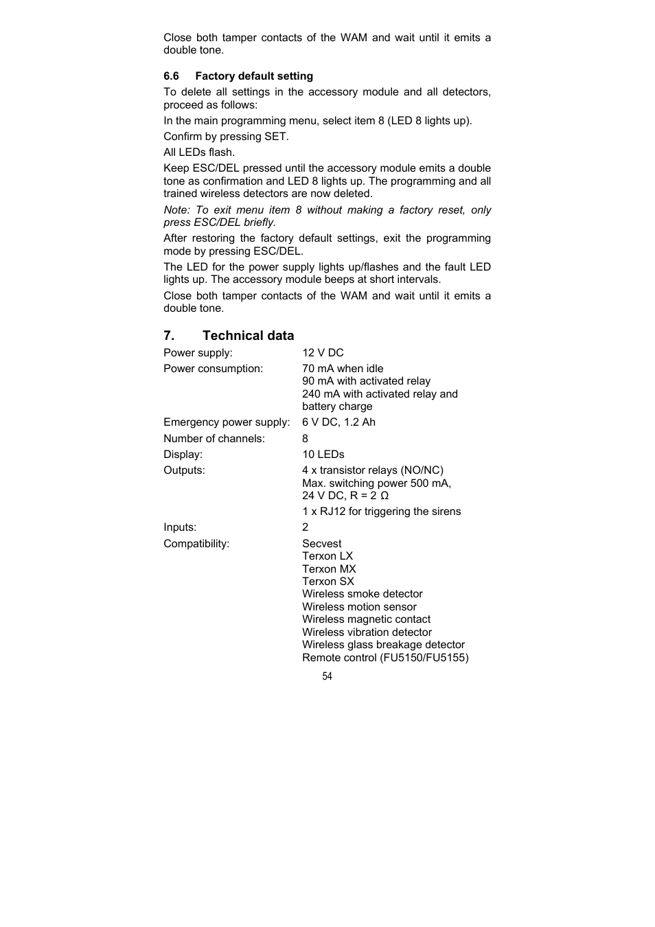 ABUS FU8211 Secvest 2WAY Wireless Universal Module User Manual | Page 58 / 220