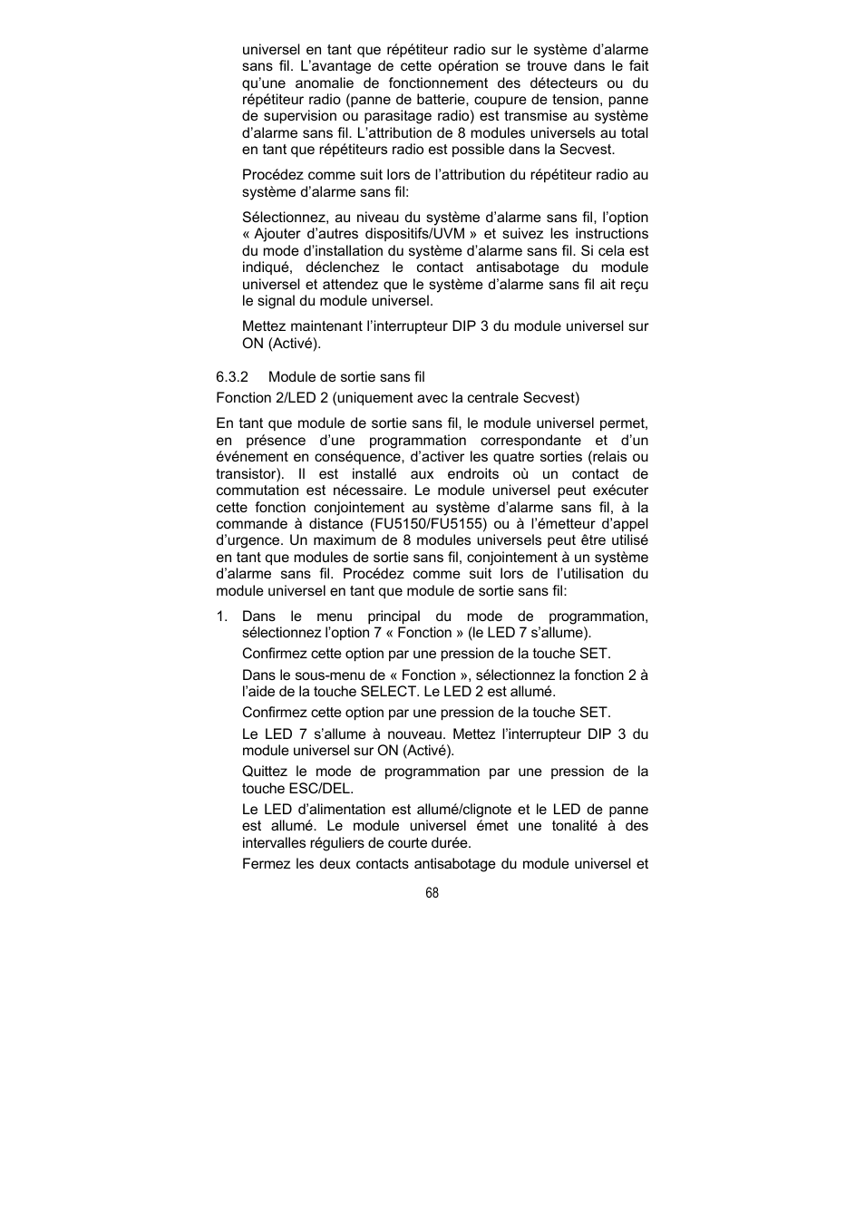 ABUS FU8211 Secvest 2WAY Wireless Universal Module User Manual | Page 76 / 220