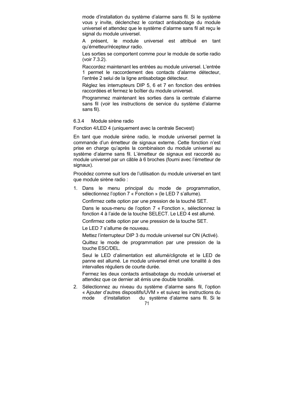 ABUS FU8211 Secvest 2WAY Wireless Universal Module User Manual | Page 79 / 220